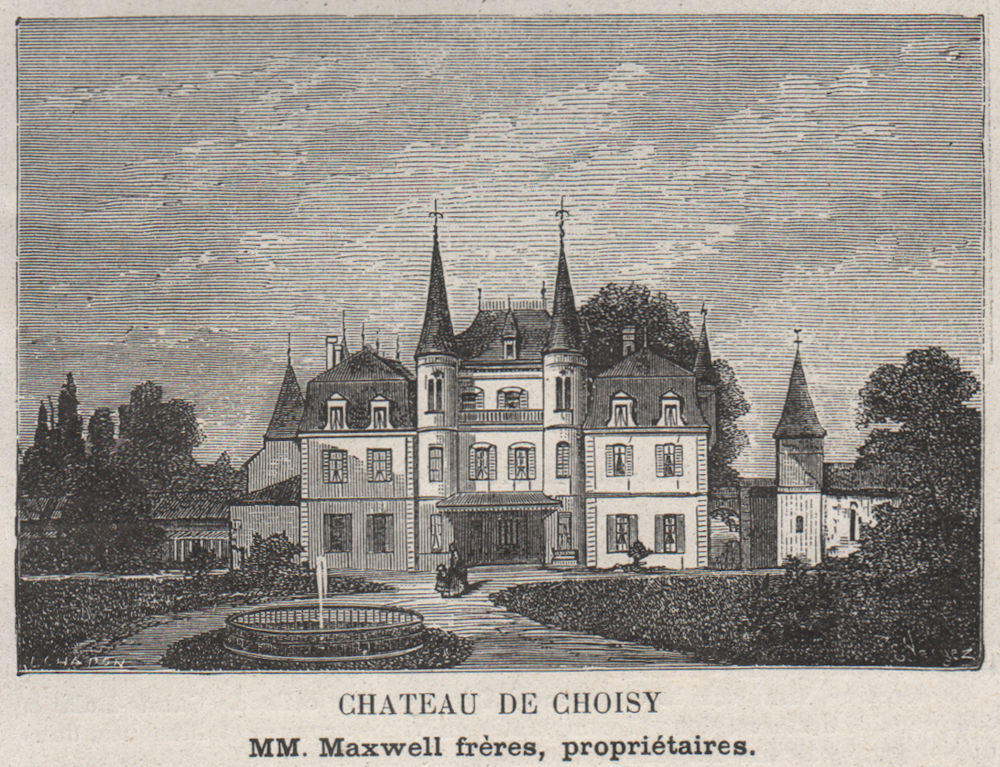 ENTRE-DEUX-MERS. YVRAC. Chateau de Choisy. Maxwell. Bordeaux. SMALL 1908 print